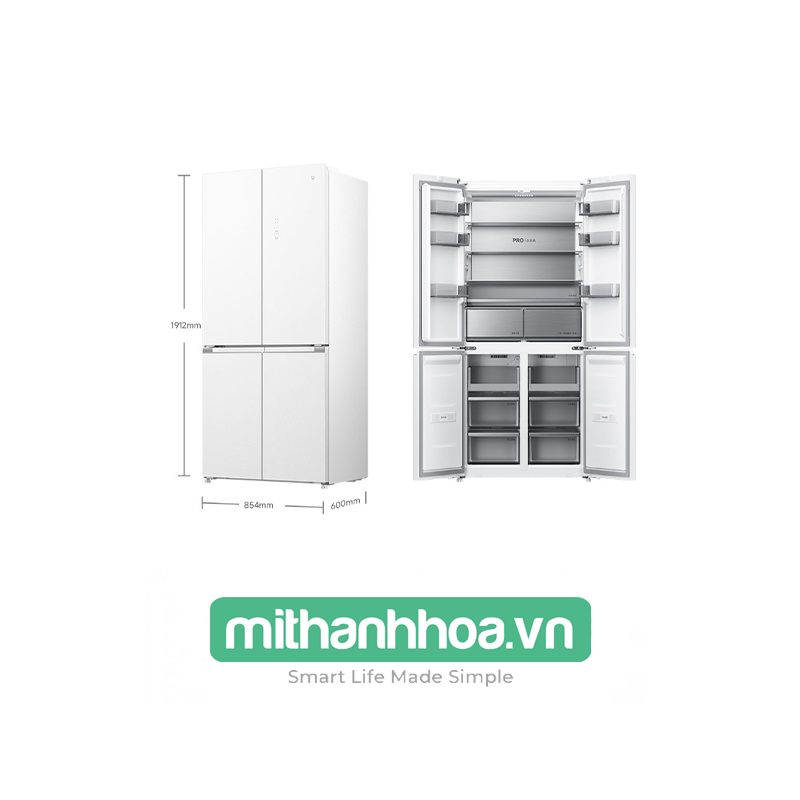 Tủ Lạnh Xiaomi Mijia Pro 508L BCD-508WTGBIA – Pha Lê Màu Trắng